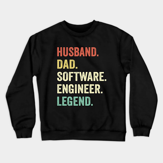 Husband Dad Software Engineer Crewneck Sweatshirt by Wakzs3Arts